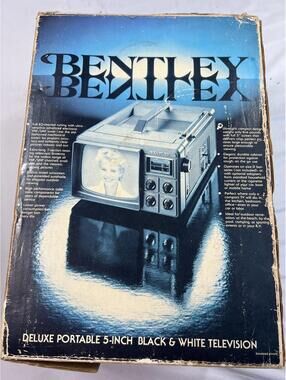 Bentley Deluxe Portable 5-Inch Black & White Television